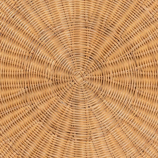 Caroline Round Natural Rattan Coffee Table, LIGHT HONEY, alternate image number null