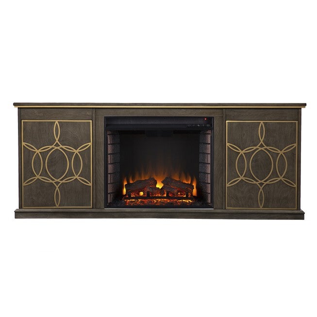 Yardlynn Electric Fireplace Console Media Storage, , on-hover image number 1