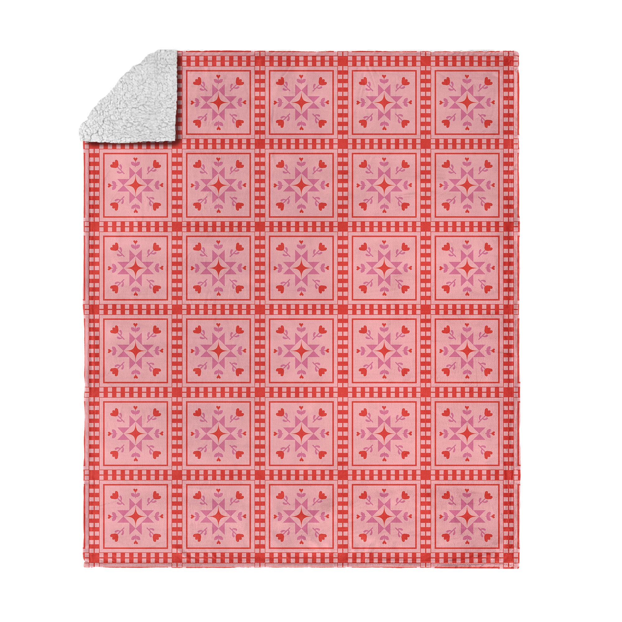 Valentine's Day Quilted Silk Touch Sherpa Throw Blanket 50x60 Inches, QUILTED THRO, hi-res image number 0