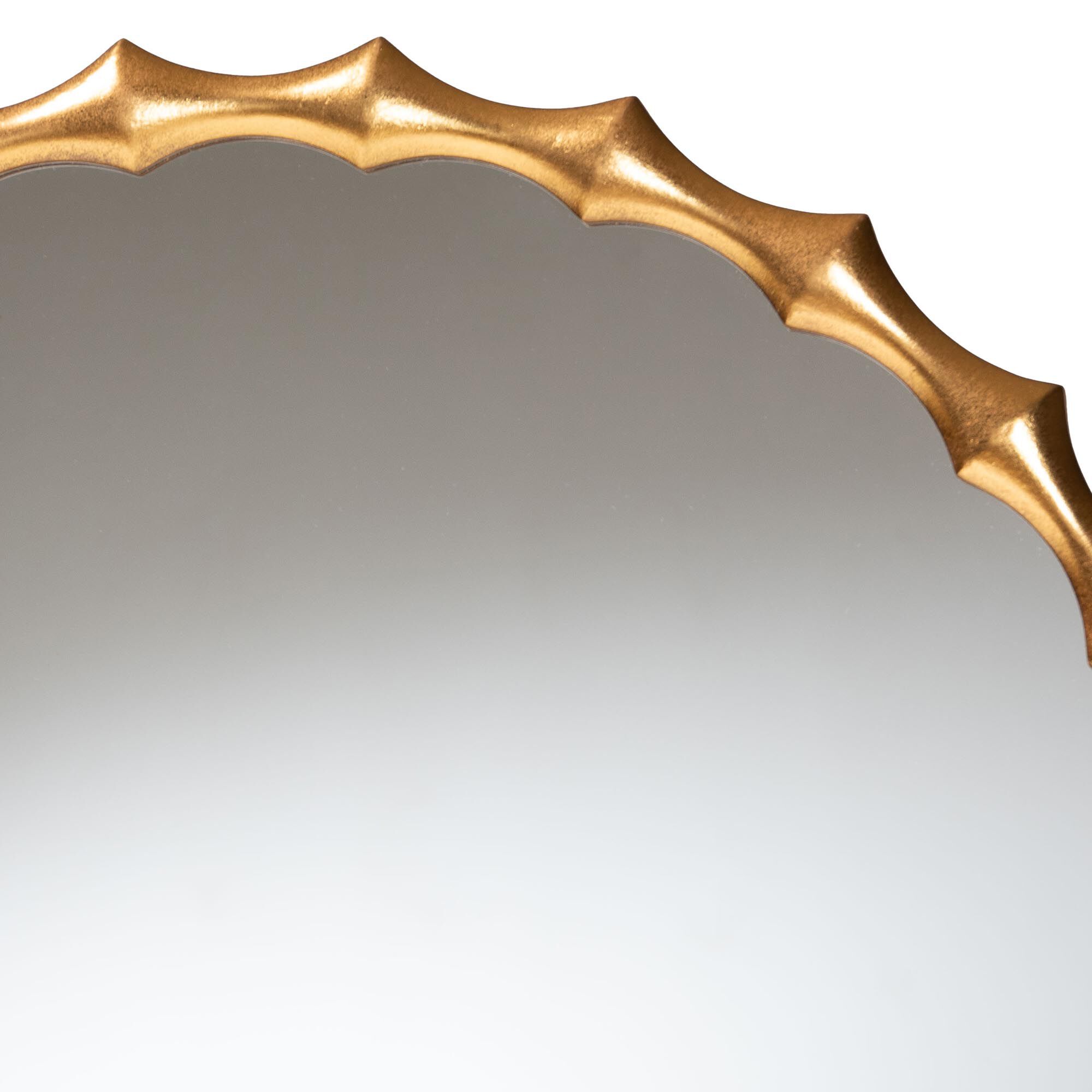 Everette Antique Goldleaf Bamboo-Border Accent Wall Mirror, GOLDEN, alternate image number 2