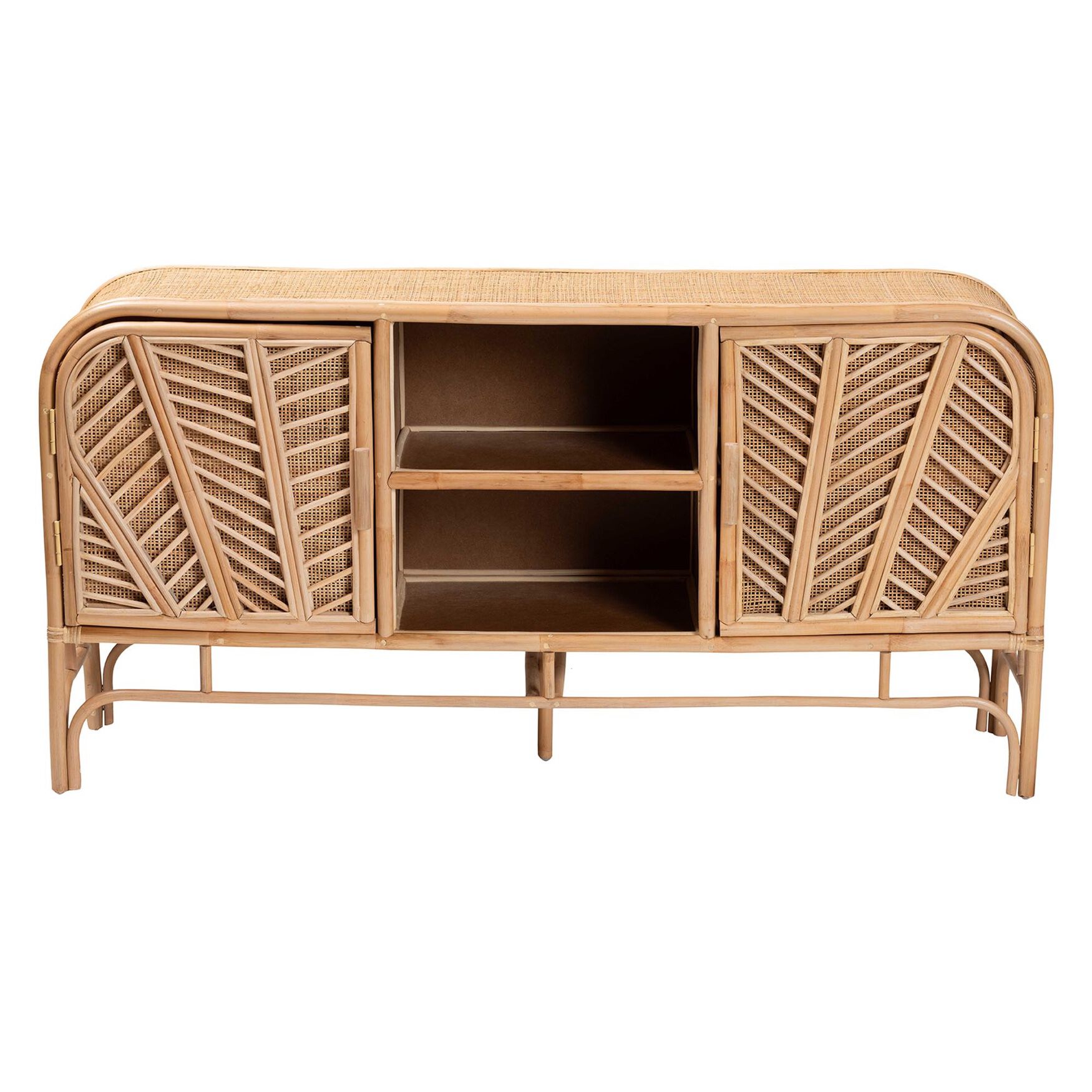 Carabella Bohemian Natural Rattan 2-Door Storage Cabinet, , alternate image number 2