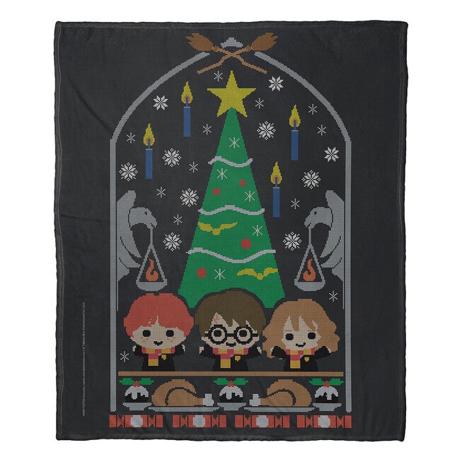Wb Harry Potter Celebrating Together Silk Touch Throw, , on-hover image number 1
