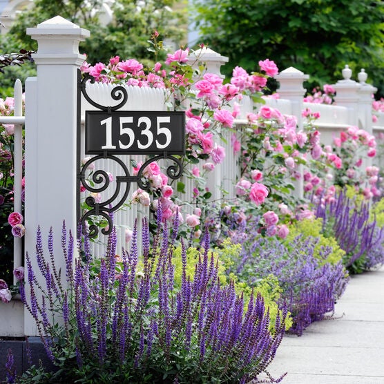 Nite Bright Ironwork Reflective Address Post Sign, , on-hover image number null