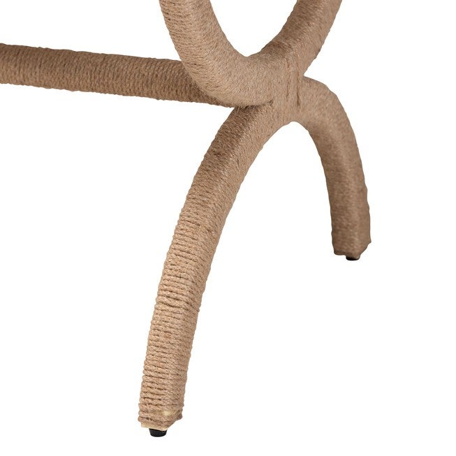 bali & pari Maliyah Japandi Natural Jute Ottoman, NATURAL BROWN, alternate image number 5