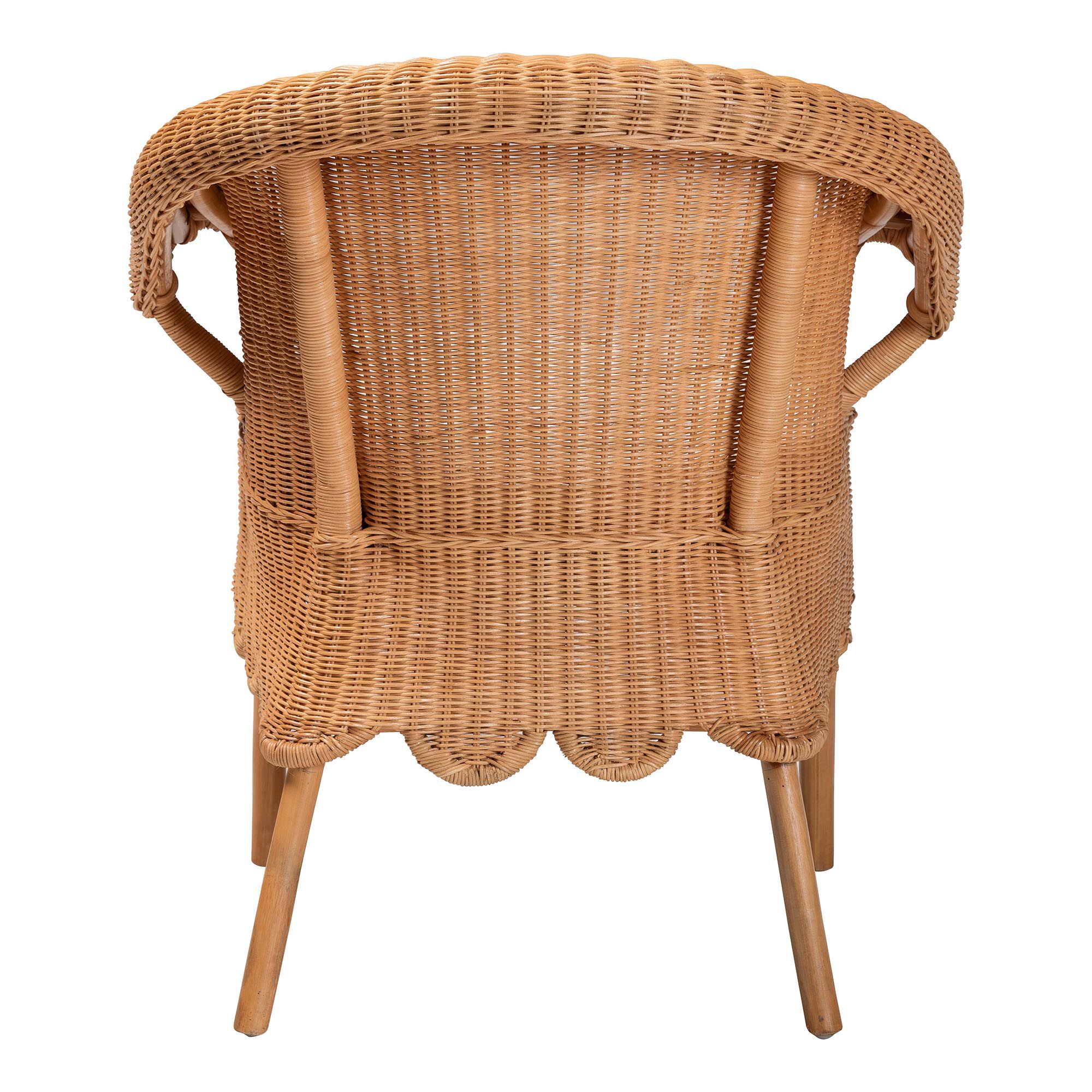Tamara Bohemian Braided Honey Rattan Dining Chair, HONEY, alternate image number 4