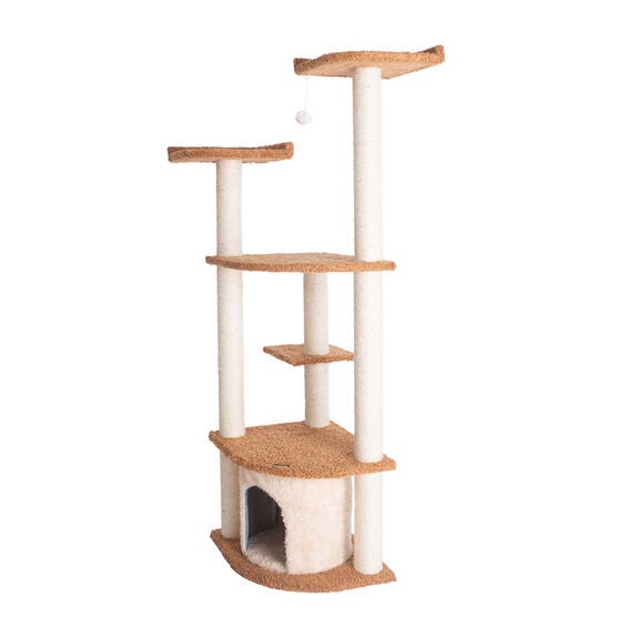Ultra Thick Faux Fur Real Wood 64" Cat Scratching Furniture, , alternate image number null