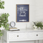 Coastal Blue Wood Welcome To The Beach Sign, , alternate image number null