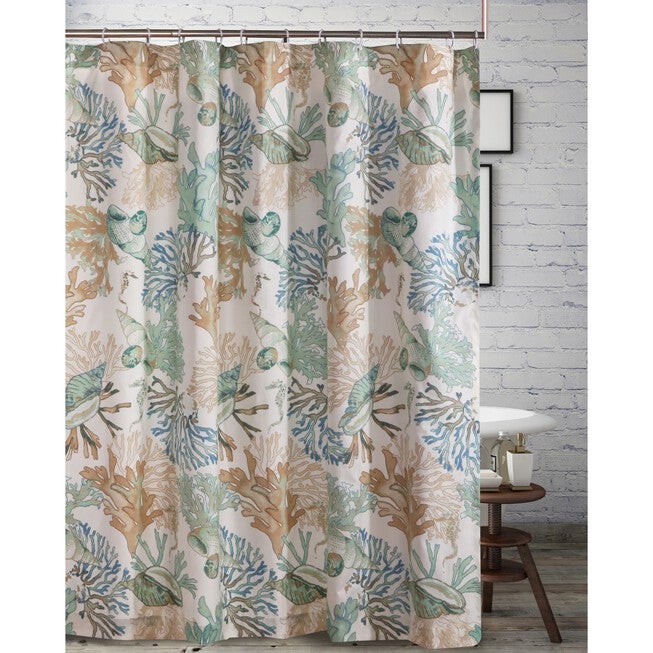Atlantis Jade Shower Curtain , JADE, hi-res image number 0