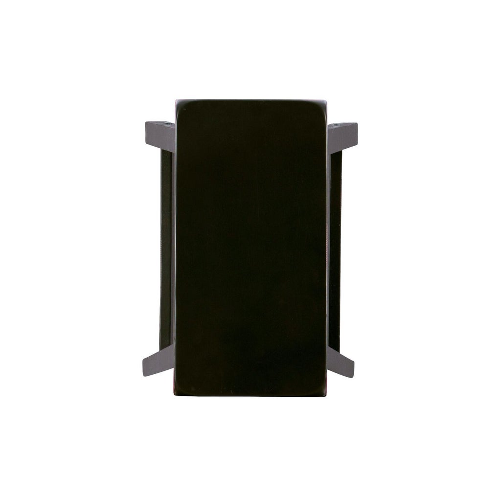 Close-up of black counter stool seat