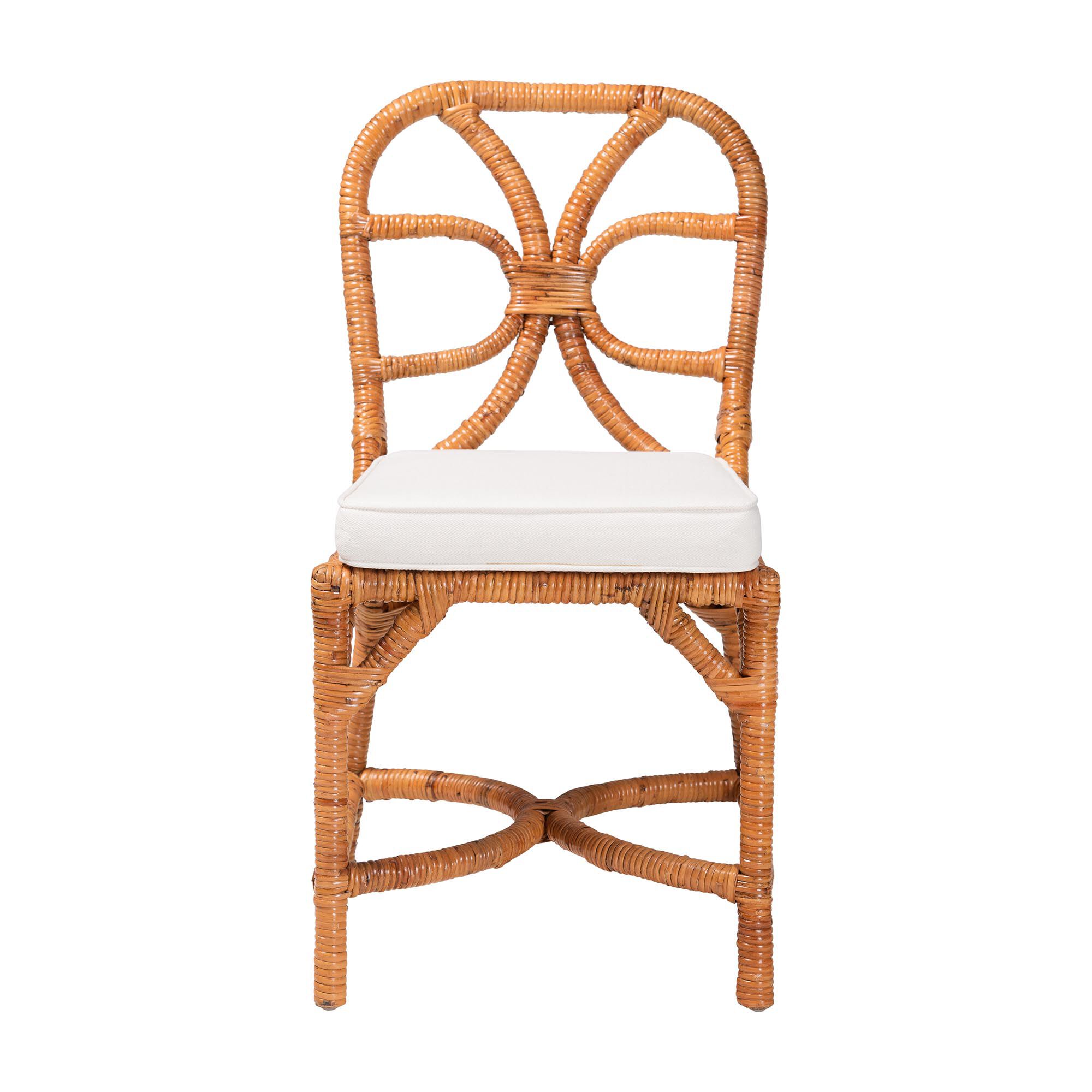Alondra Natural Rattan Dining Chair, BROWN, alternate image number 2