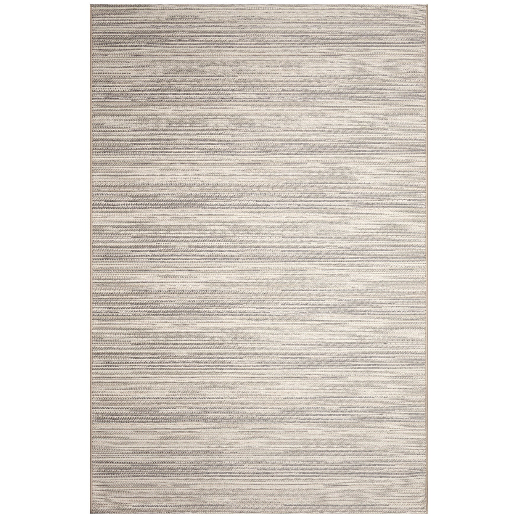 Liora Manne Miranda Tweed Stripe Indoor/Outdoor Area Rug Aqua 2' x 2 feet 10 inches, SILVER BROWN, hi-res image number 0