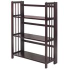 3-Shelf Folding Stackable Bookcase 27.5" Wide-Espresso, , alternate image number null