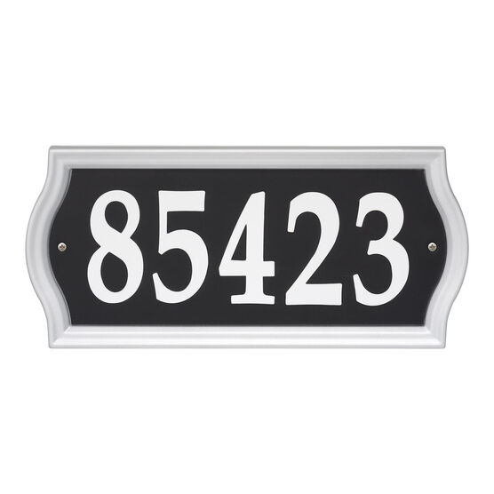 Nite Bright Ashland Reflective Address Numbers Signs, BLACK SILVER, hi-res image number null