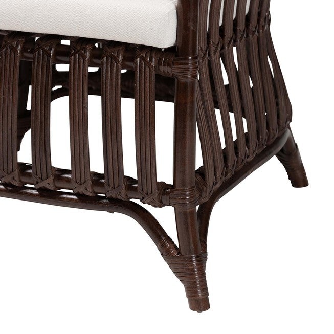Brooklyn Bohemian Very Dark Brown Rattan Arm Chair, DARK BROWN, alternate image number null