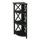 Montego 4-Shelf Corner Folding Bookcase-Black, , alternate image number null
