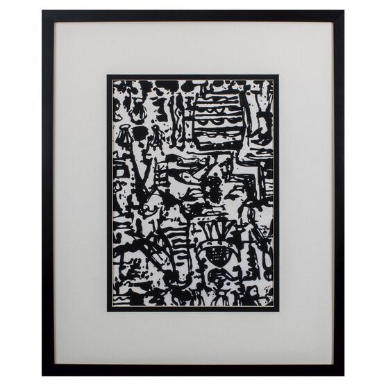 Graphic Mod Abstract Ii Framed Wall Décor, BLACK WHITE, hi-res image number null