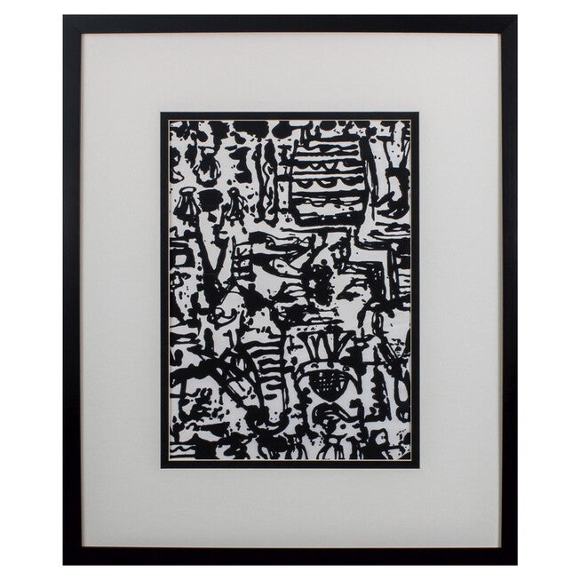 Graphic Mod Abstract Ii Framed Wall Décor, BLACK WHITE, hi-res image number 0