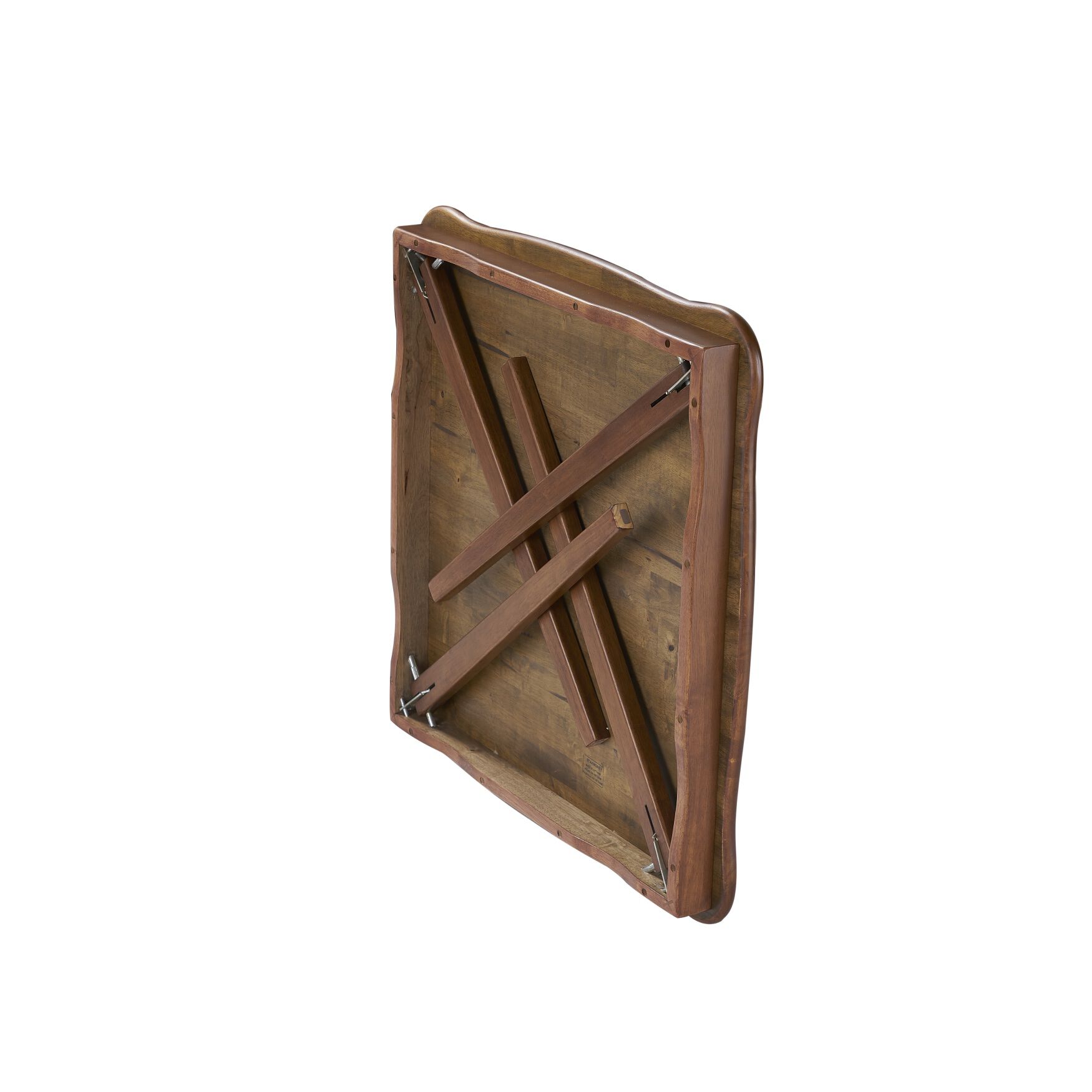 Scalloped Edge Wood Folding Card Table, , alternate image number 2