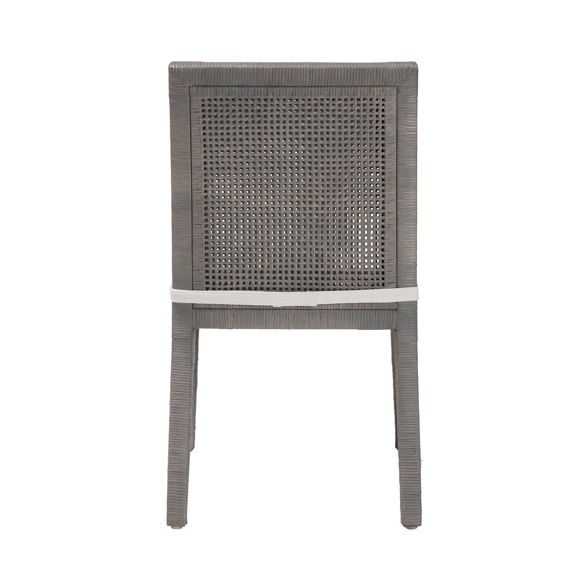 Sofia Natural Rattan Dining Chair, GREY, alternate image number 4