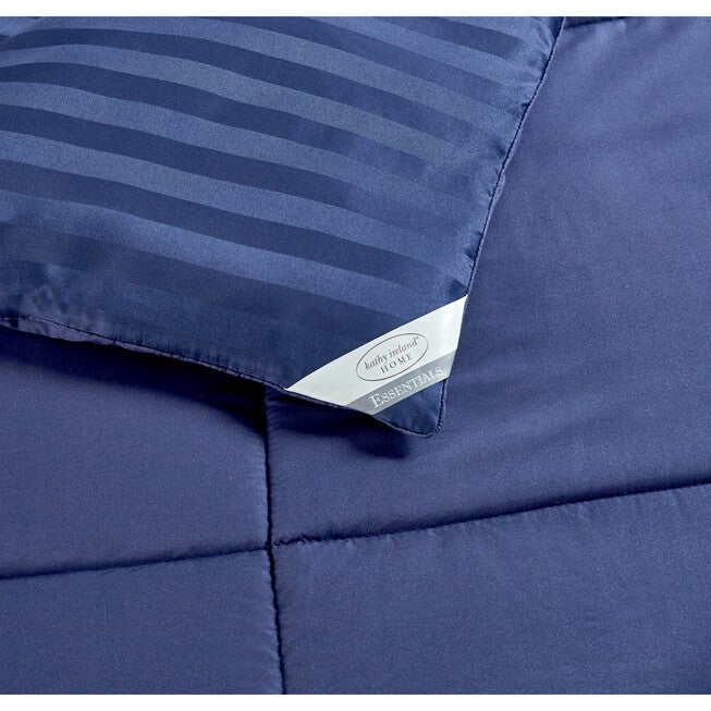 Kathy Ireland 3-Pc Reversible Down Alternative Comforter, Navy Beding, , alternate image number null