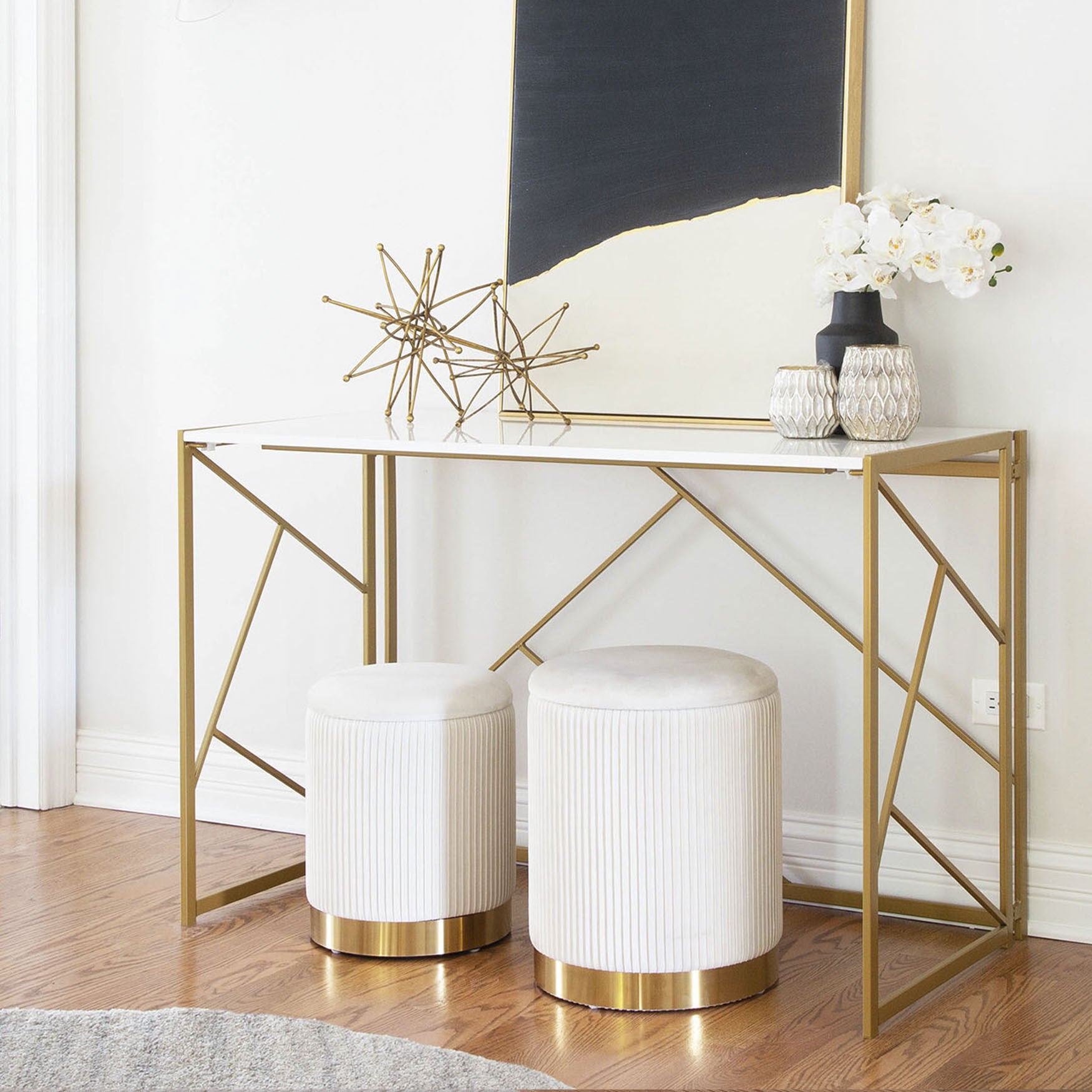 Marla Nesting Pleated Ottoman Set, , alternate image number 8