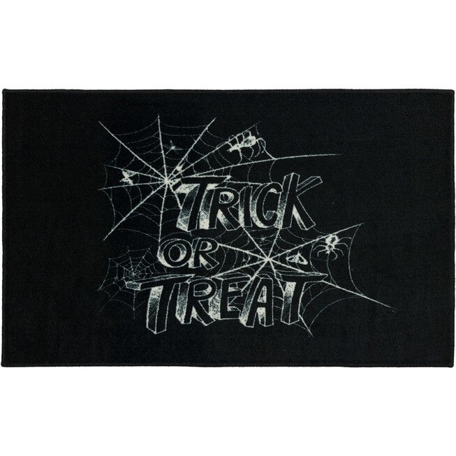 Trick Or Treat Web Black Kitchen Rug, BLACK, hi-res image number null
