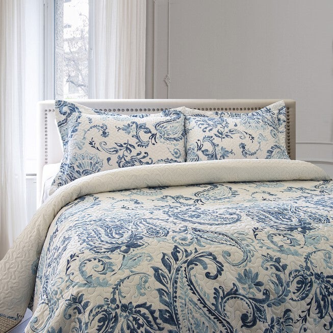 Kelly Paisley Printed Quilt Set, , alternate image number null