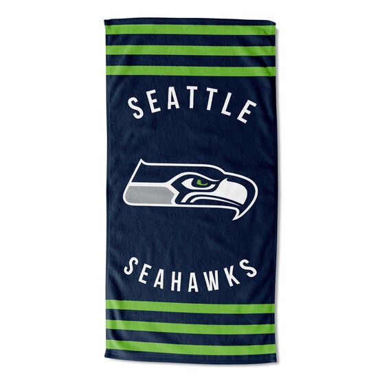 Seahawks Stripes Beach Towel, MULTI, hi-res image number null