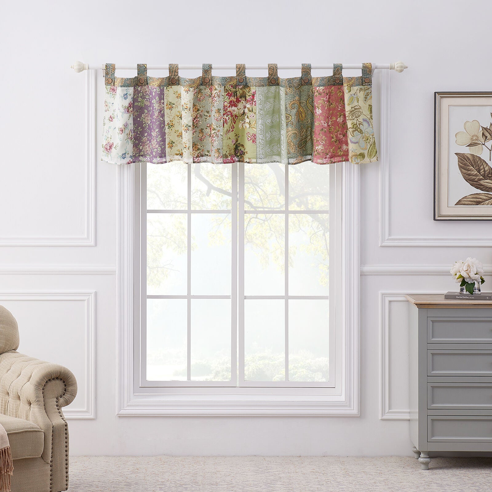 Blooming Prairie Window Valance Curtains, MULTI, alternate image number 4