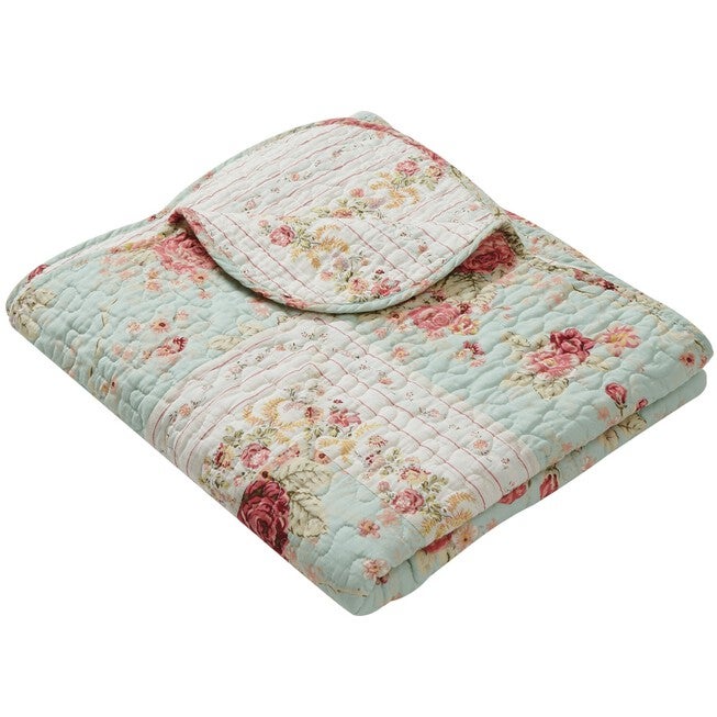 Antique Rose Throw Quilt, , on-hover image number null
