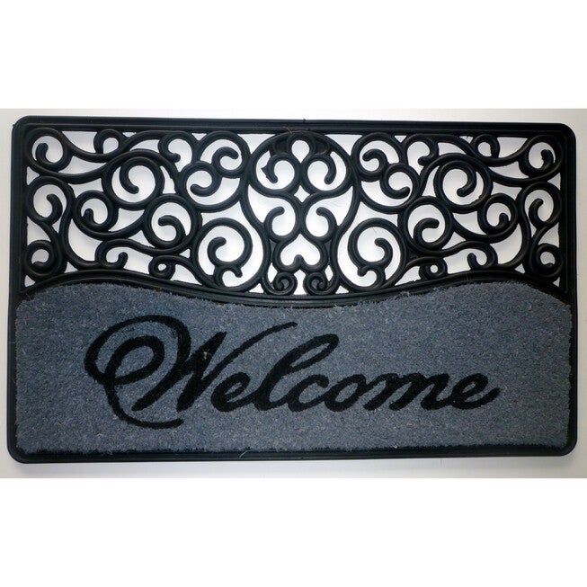 Rubcor Welcome Coir Mat With Rubber Backing Floor Coverings, MULTI, hi-res image number null