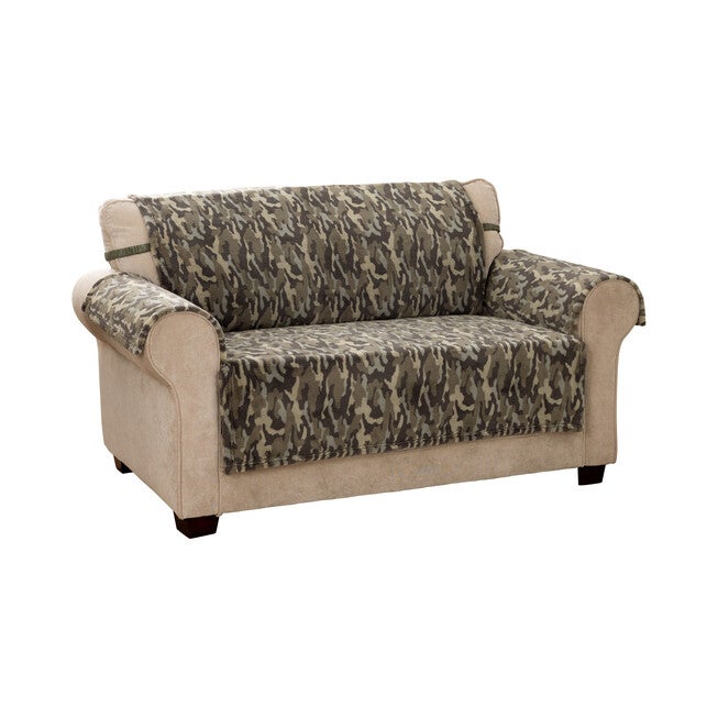 Camo Plush Loveseat Furniture Cover, , on-hover image number null