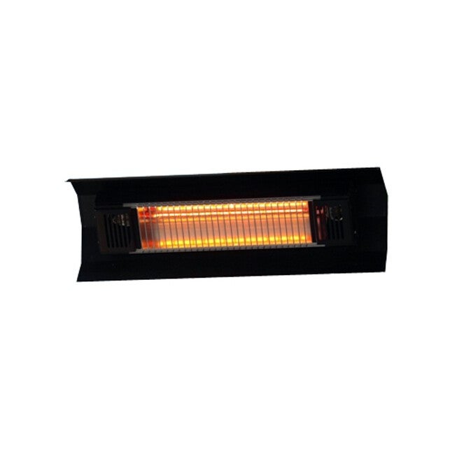 Black Steel Wall Mounted Infrared Patio Heater, BLACK, hi-res image number 0