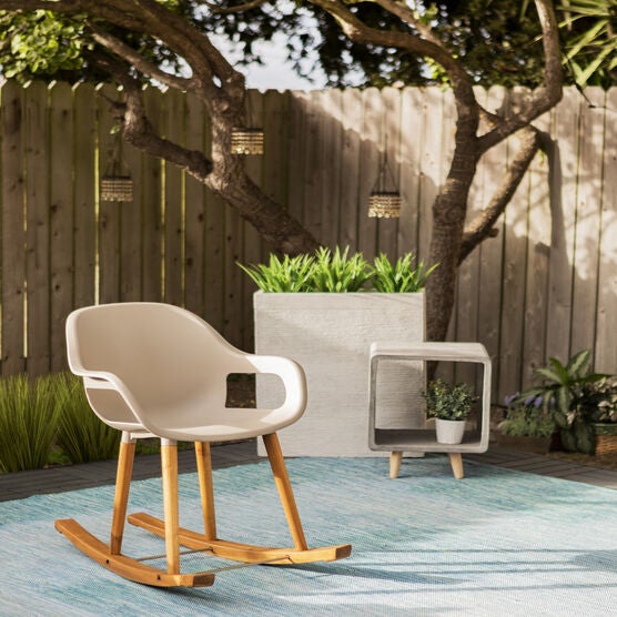 Grey Fiber Clay Industrial Outdoor Accent Table, , alternate image number null