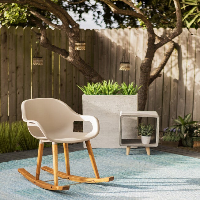 Grey Fiber Clay Industrial Outdoor Accent Table, , alternate image number 7