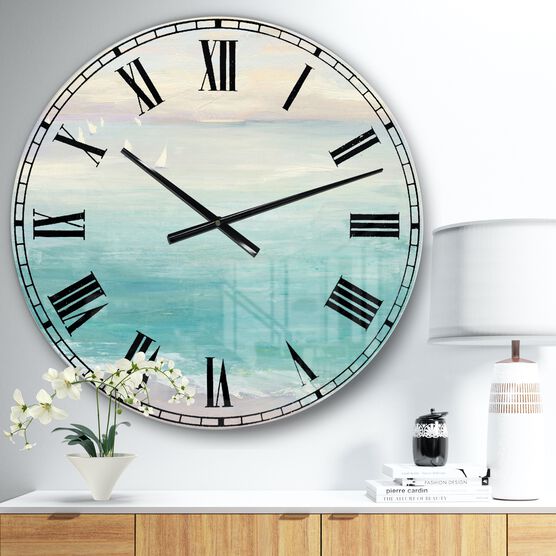 From The Shore Traditional Wall Clock, BLUE, hi-res image number null