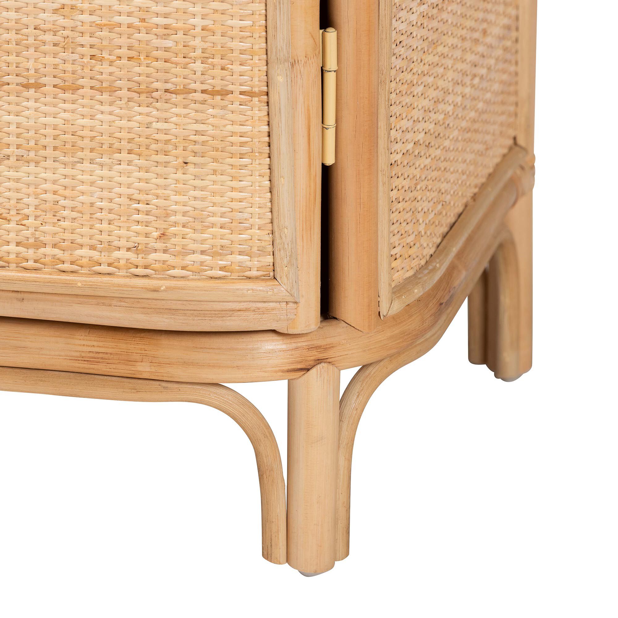 Kiara Bohemian Natural Rattan Nightstand, NATURAL, alternate image number 7