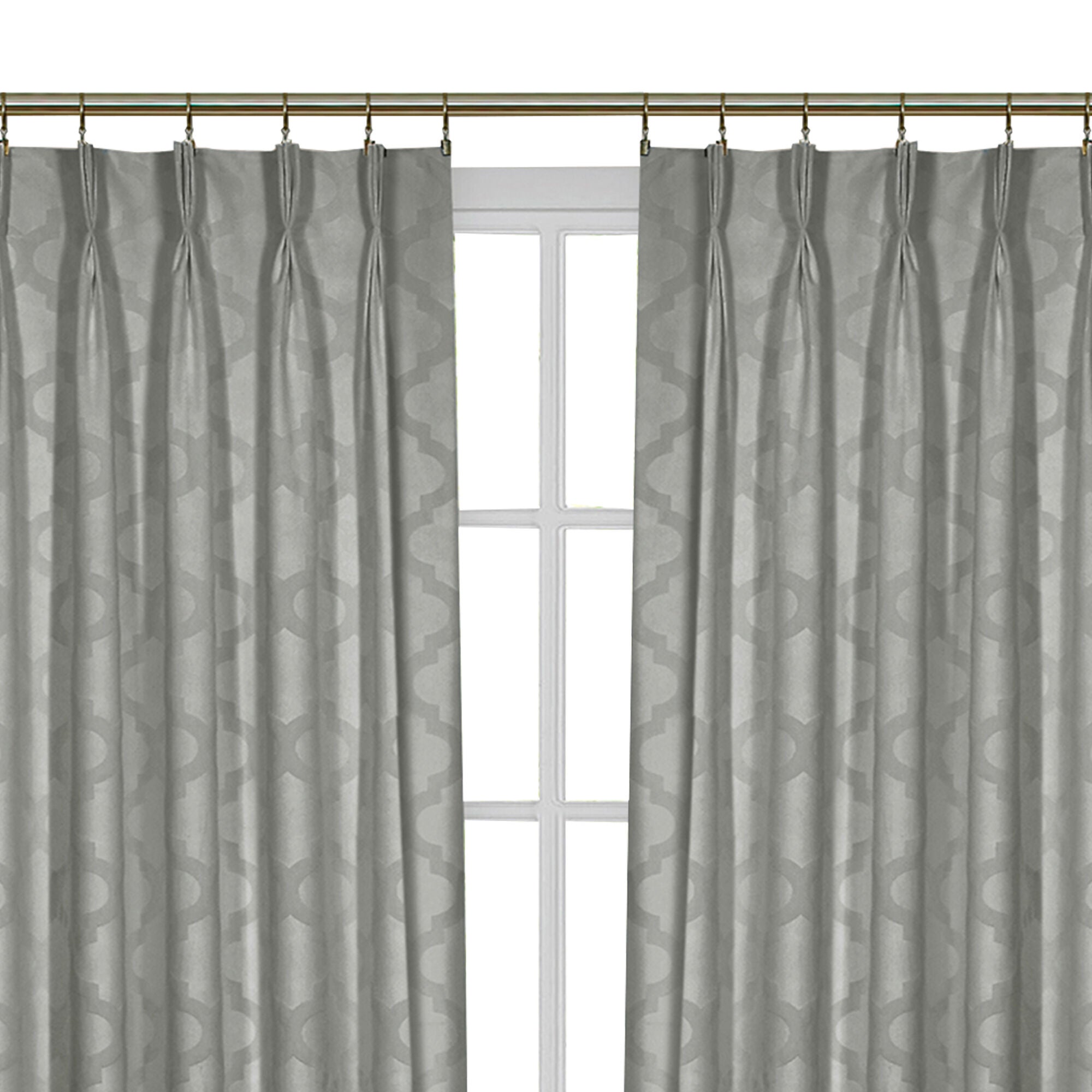 Windsor Room Darkening Pinch Pleat Window Curtain Panel, SILVER, alternate image number 3