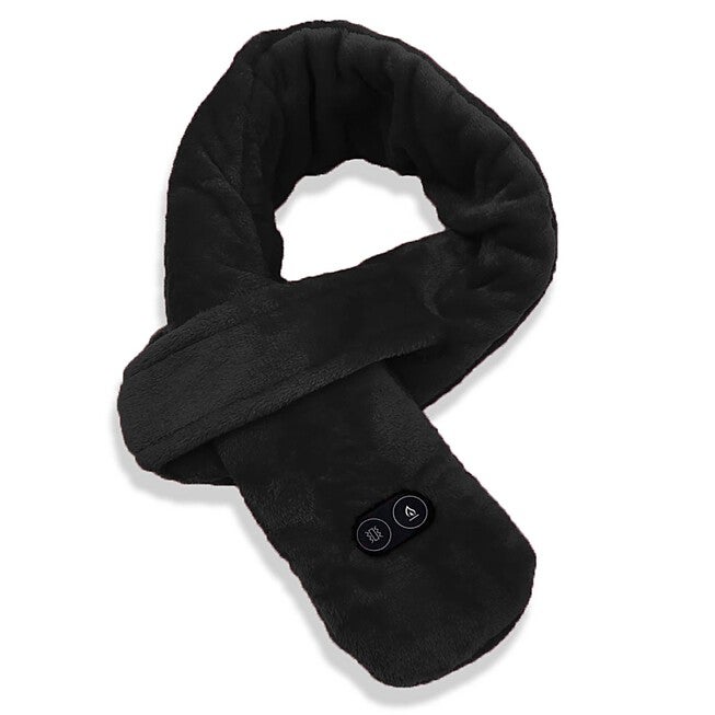 Electric Neck Heating Scarf, BLACK, hi-res image number null
