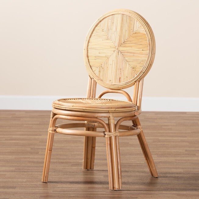 Carita Modern Bohemian Natural Brown Rattan Dining Chair, , alternate image number 8