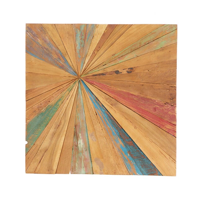 Brown Rustic Abstract Teak Wood Wall Decor Wall Decor, BROWN, hi-res image number 0