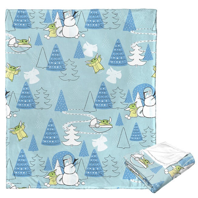 Star Wars: The Mandalorian Winter Wonderland Silk Touch Throw Blanket, O, hi-res image number null