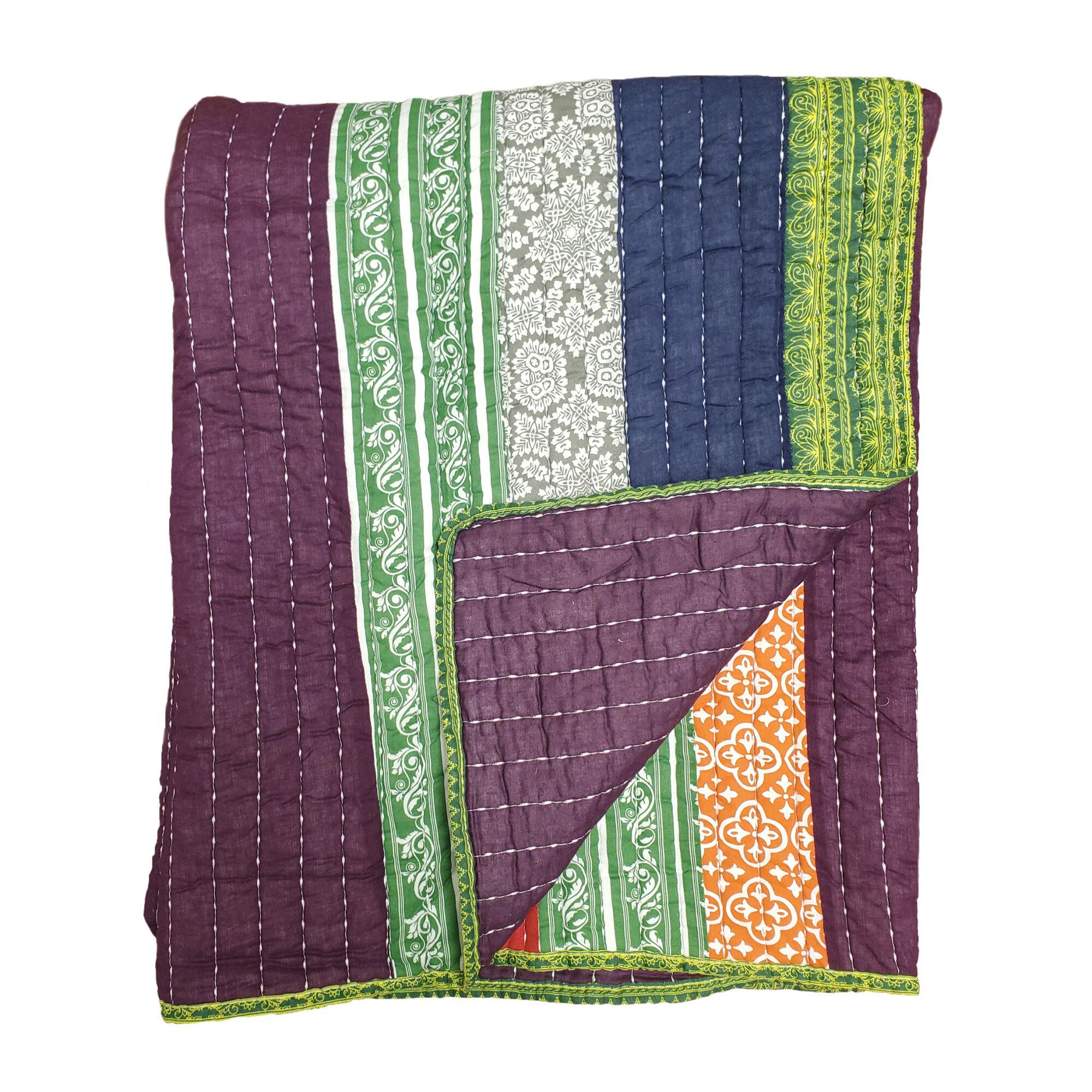 Marley Quilted Throw Blanket, CARNIVAL, alternate image number 3