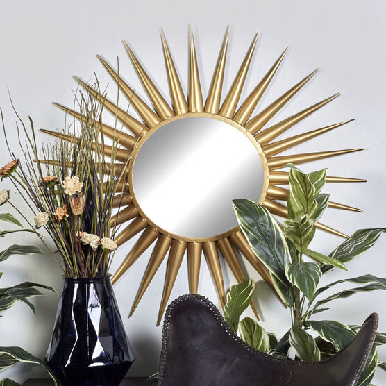Cosmoliving By Cosmopolitan Gold Glam Wall Mirror, , alternate image number null