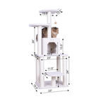 Classic 62" Real Wood Cat Tree With Levels, Condo And Two Perches, , alternate image number null
