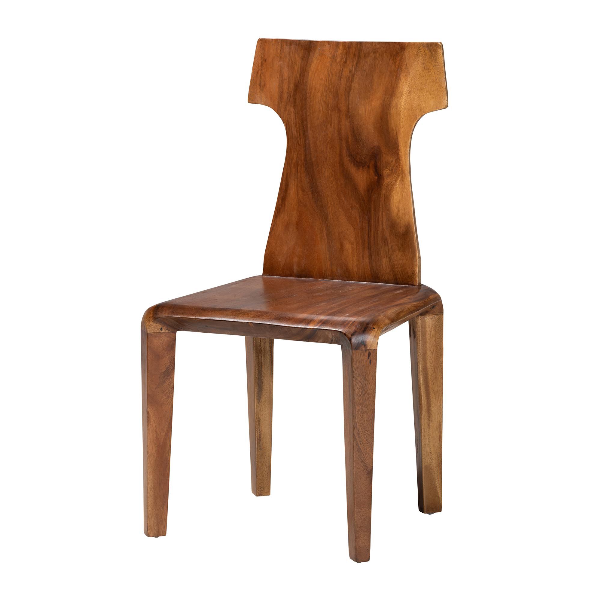 Larissa Suar Wood Dining Chair, BROWN, alternate image number 1