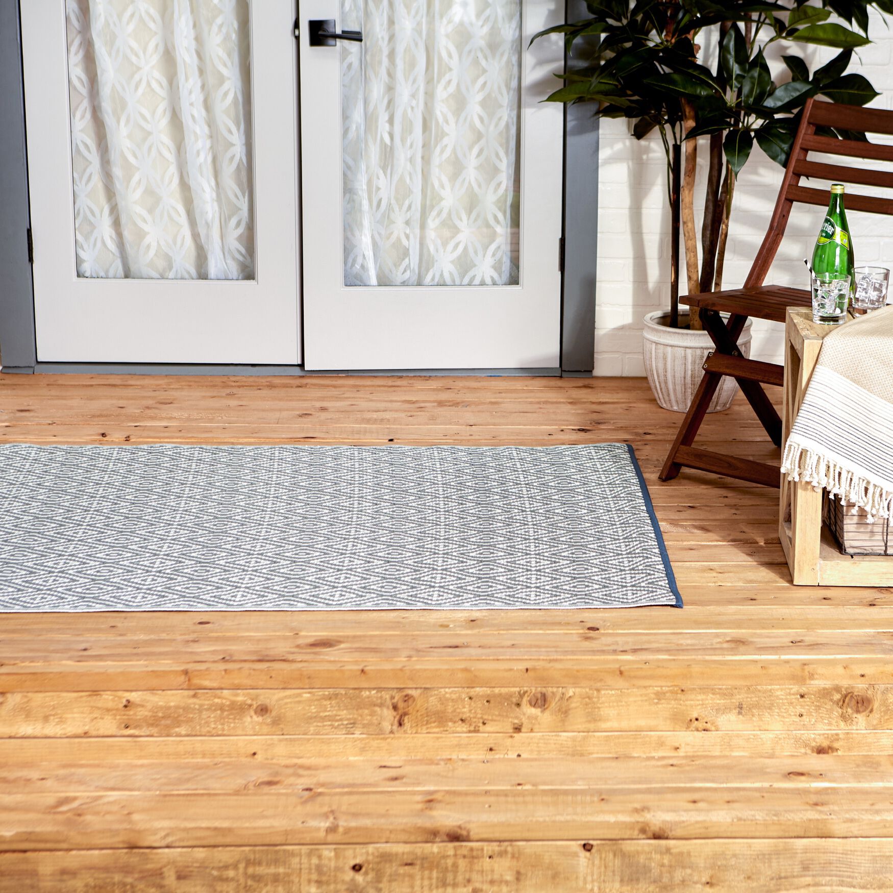 Rust Diamond Outdoor Rug 4X6 Ft Floor Coverings, , alternate image number 3