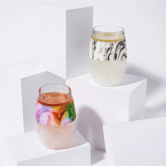 Wine Freeze Cooling Cup In Black Swirl Single By Host, , alternate image number null