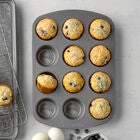 Set Of 2 12 Cup Non Stick Metal Muffin Pan, , on-hover image number null