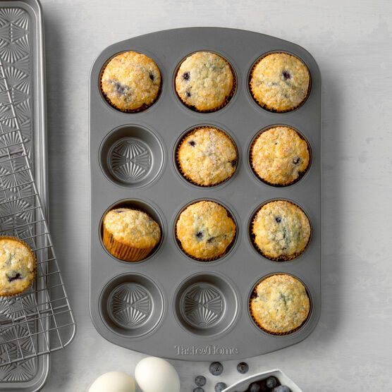 Set Of 2 12 Cup Non Stick Metal Muffin Pan, , on-hover image number null